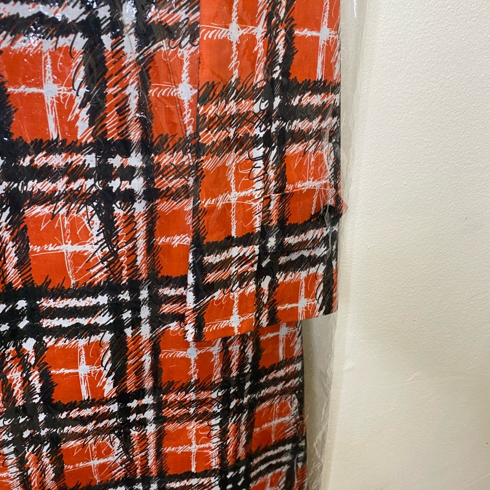 BURBERRY Scribble Check Car Coat In Bright Military Red Size 38 US (M) $4620 - Picture 8 of 15